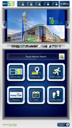 BCIT software homepage | mall kiosk