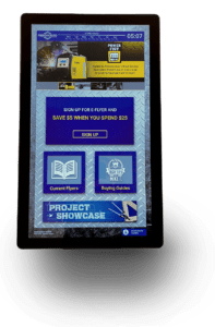 Princess Auto self-serve touchscreen | mall kiosk